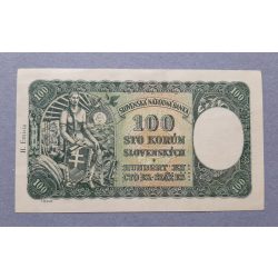 Szlovákia 100 Korun 1940 Specimen XF-