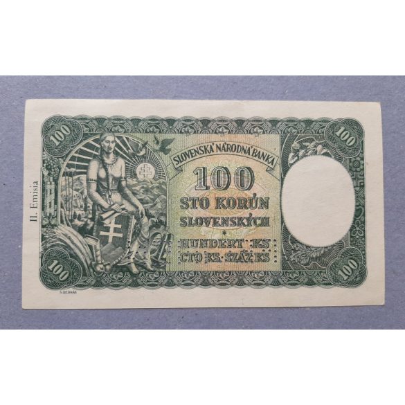 Szlovákia 100 Korun 1940 Specimen XF-