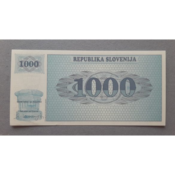 Slovenia 1000 Tolarjev 1990 UNC specimen