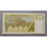 Slovenia 1 Tolarjev 1990 UNC minta