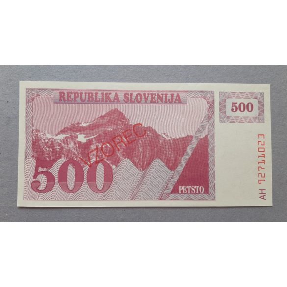 Slovenia 500 Tolarjev 1990 UNC specimen