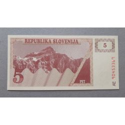 Slovenia 5 Tolarjev 1990 UNC