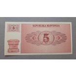 Slovenia 5 Tolarjev 1990 UNC