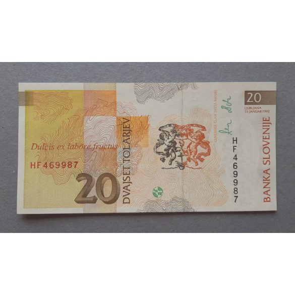 Slovenia 20 Tolarjev 1992 UNC