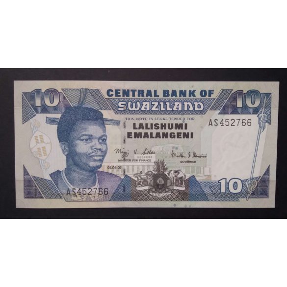 Swaziland 10 Emalangeni 2001 UNC