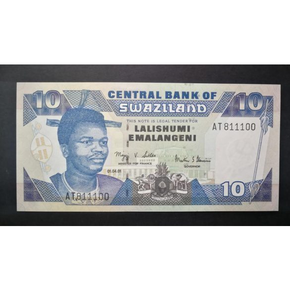 Swaziland 10 Emalangeni 2001 UNC