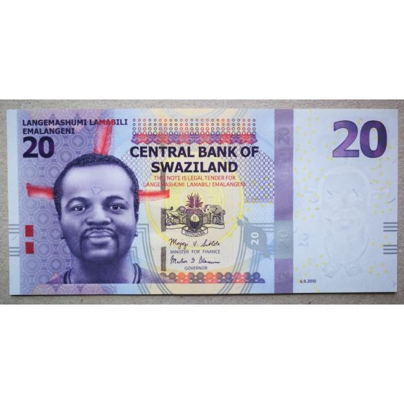 Swaziland 20 Emalangeni UNC 2010