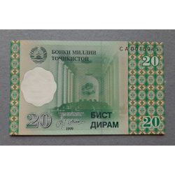 Tajikistan 20 Diram 1999 UNC