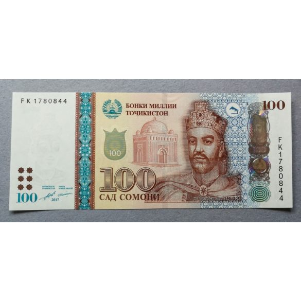 Tádzsikisztán 100 Somoni 2017 Unc