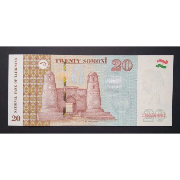 Tajikistan 20 Somoni 2021 aUnc