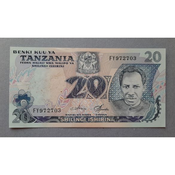 Tanzánia 20 Shilling 1978 XF