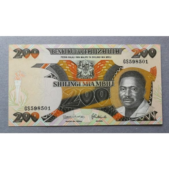 Tanzania 200 Shilingi 1992 UNC