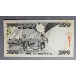 Tanzánia 200 Shilingi 1992 UNC-