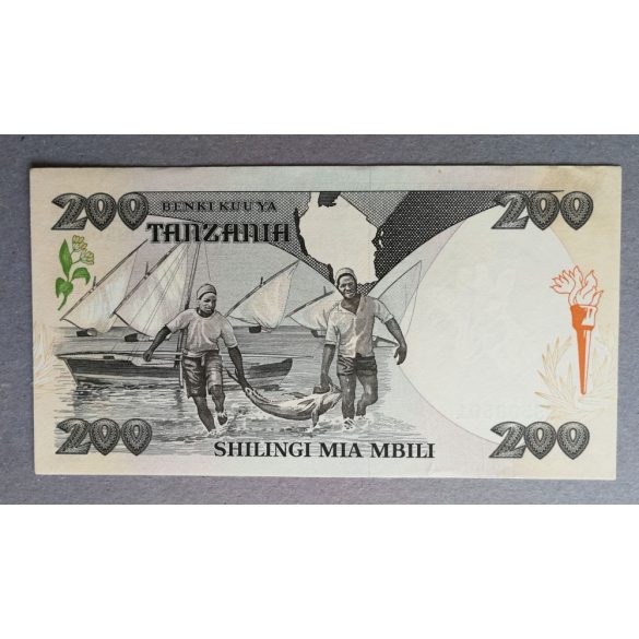 Tanzánia 200 Shilingi 1992 UNC-