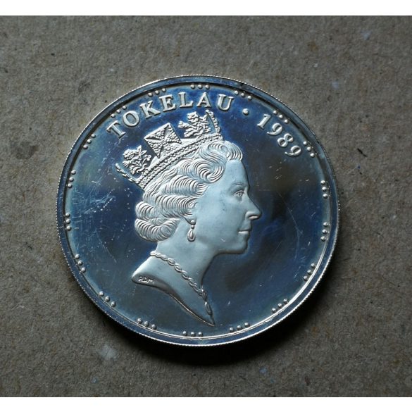 Tokelau-szigetek 5 Tala 1989 ezüst PP - Jon Byron emlékére