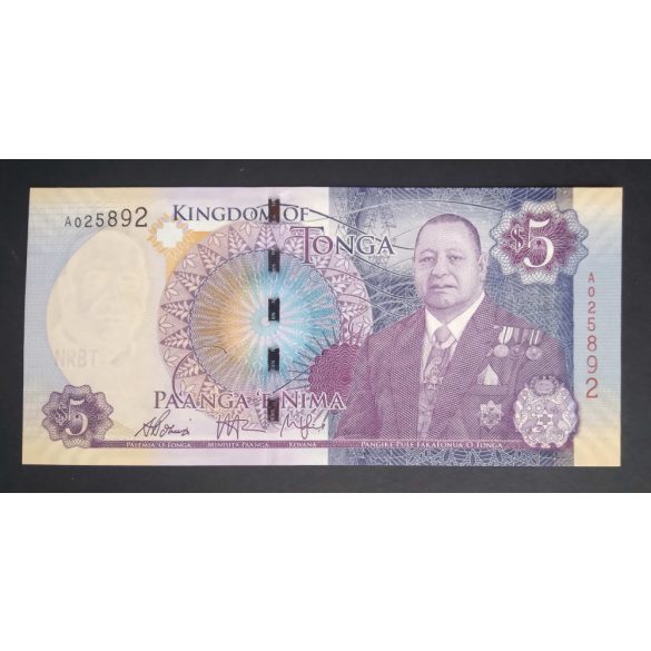 Tonga 5 Pa'anga 2015 UNC-