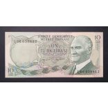 Turkey 10 Lira 1970 Unc
