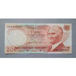Turkey 20 Lira 1974 UNC