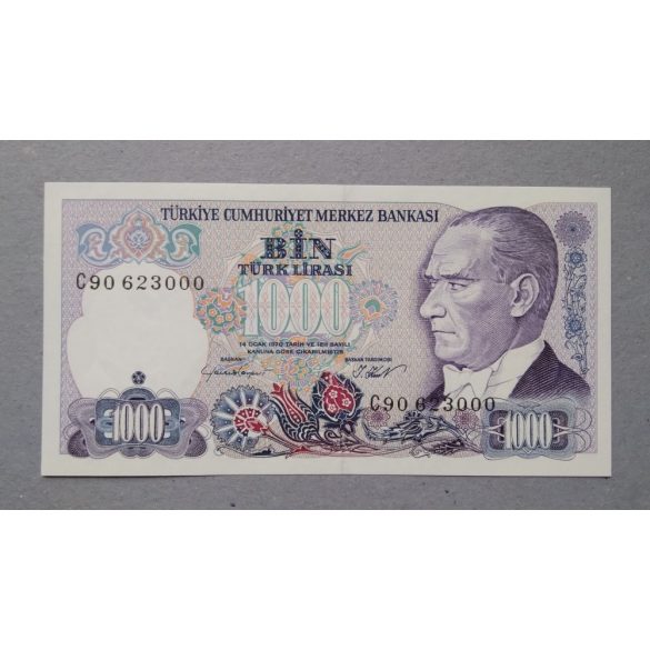 Turkey 1000 Lira 1986 Unc