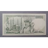 Turkey 10000 Lira 1989 UNC