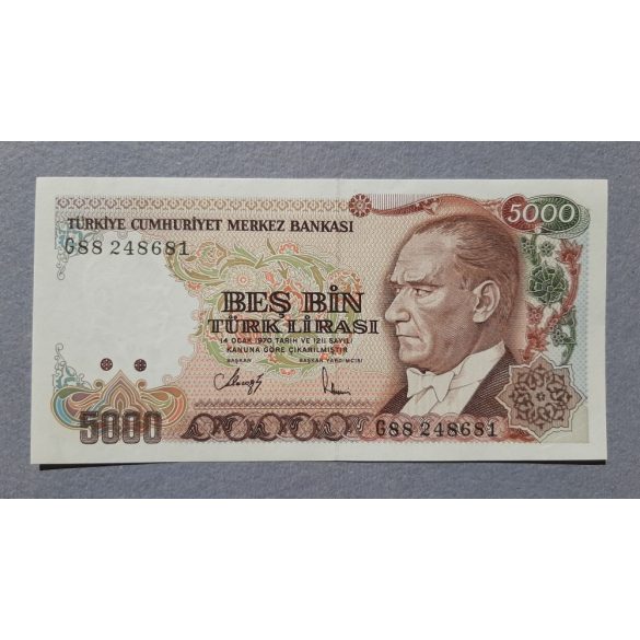 Turkey 5000 Lira 1990 UNC