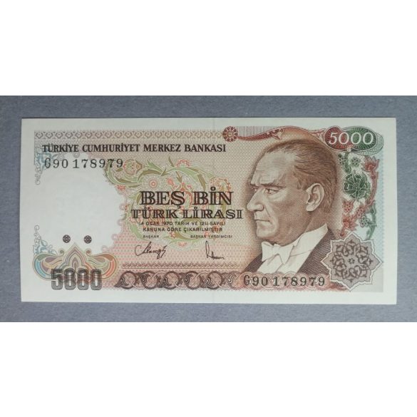 Törökország 5000 Líra 1990 UNC