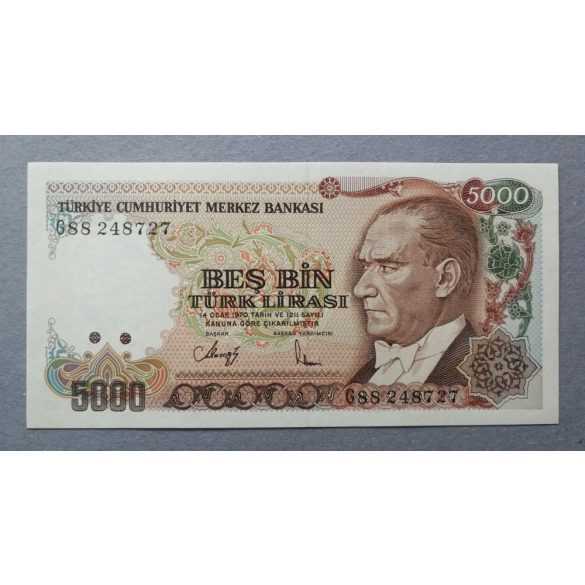 Turkey 5000 Lira 1990 UNC