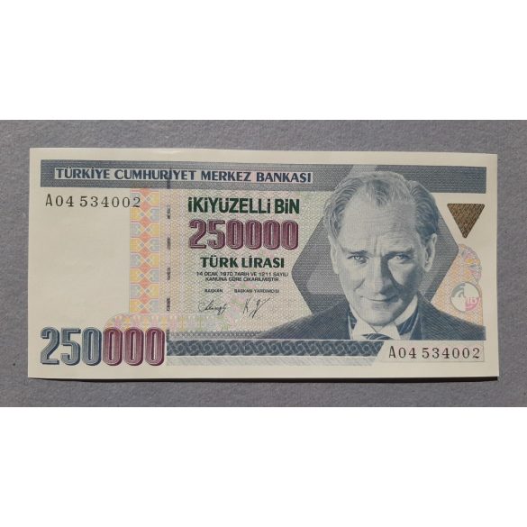 Turkey 250000 Lira 1992 UNC