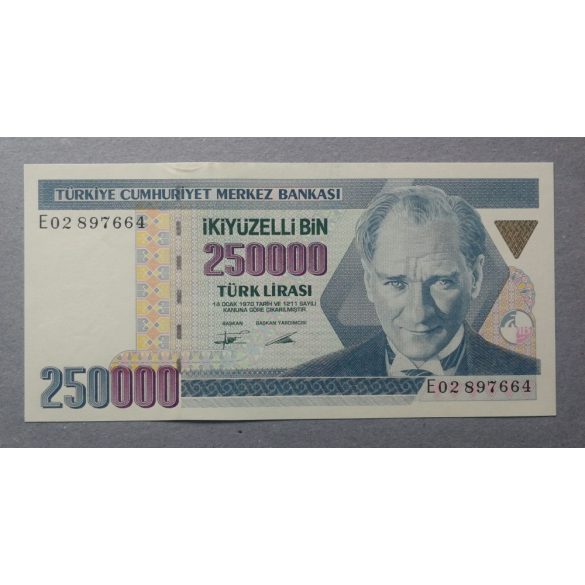 Turkey  250000 Lira 1995 UNC