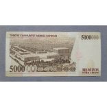 Turkey 5 million Lira 1997 aUNC