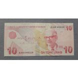 Turkey 10 Lira 2009 XF+