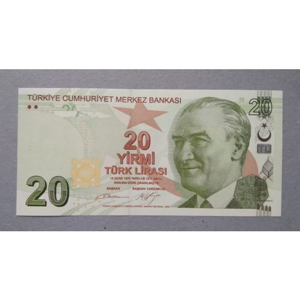 Törökország 20 Lira 2012 UNC