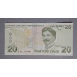 Turkey 20 Lira 2012 UNC
