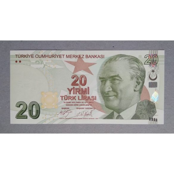 Törökország 20 Lira 2018 UNC