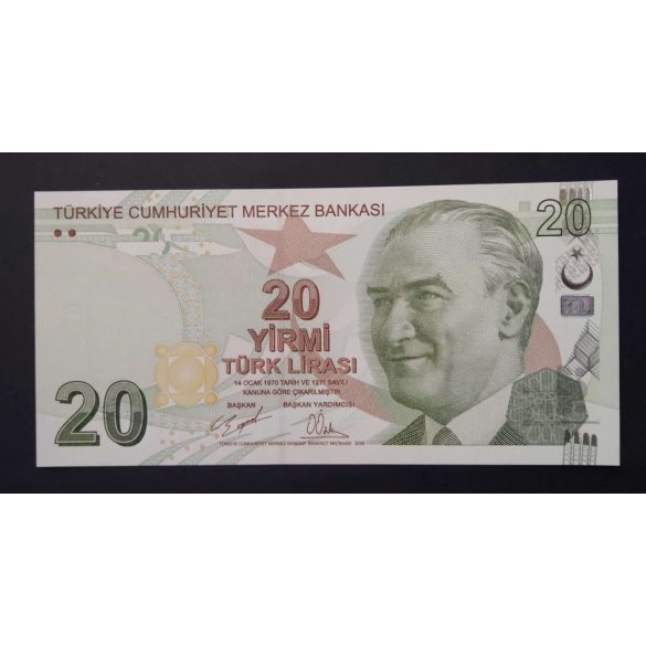 Törökország 20 Lira 2020 Unc