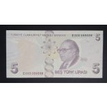 Turkey 5 Lira 2021 Unc