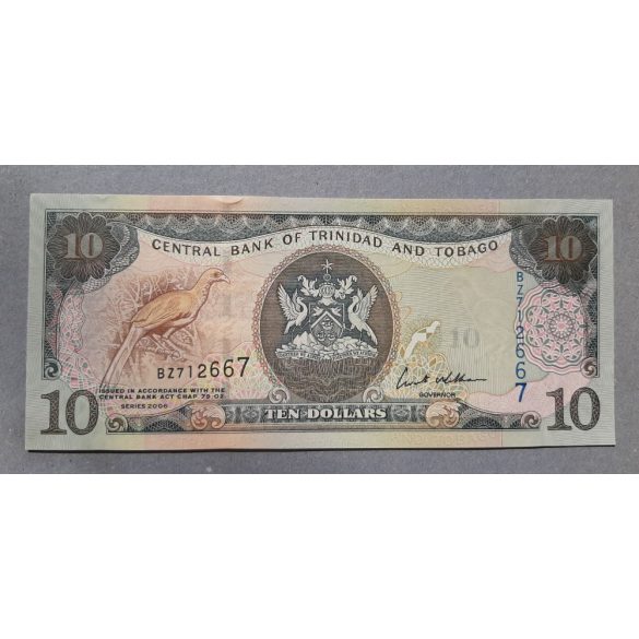 Trinidad and Tobago 10 Dollars 2006 aUNC+