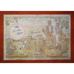 Tunézia 1000 Francs 1946 VG