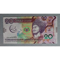 Türkmenisztán 20 Manat 2017 UNC