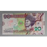Turkmenistan 20 Manat 2020 UNC