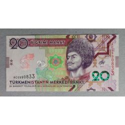 Türkmenisztán 20 Manat 2020 UNC