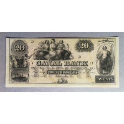   USA Confederate States of America Louisiana New Orleans Canal Bank 20 dollars UNC original