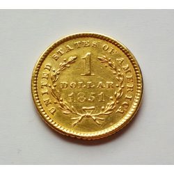 USA 1 Dollar 1851 1,66 g arany