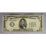USA 5 Dollars 1934 F green seal