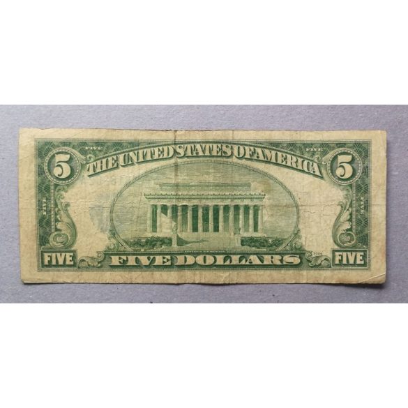 USA 5 Dollars silver certificate 1934 F