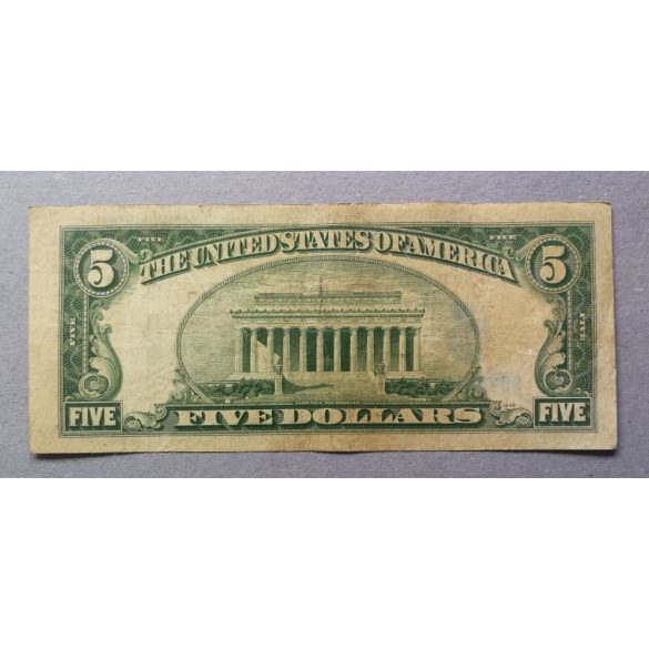USA 5 Dollars silver certificate 1934 F