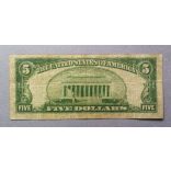 USA 5 Dollars silver certificate 1934 VG+