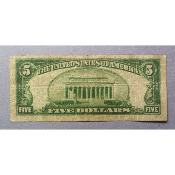 USA 5 Dollars silver certificate 1934 VG+