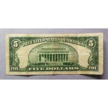 USA 5 Dollars North Africa silver certificate 1934 F