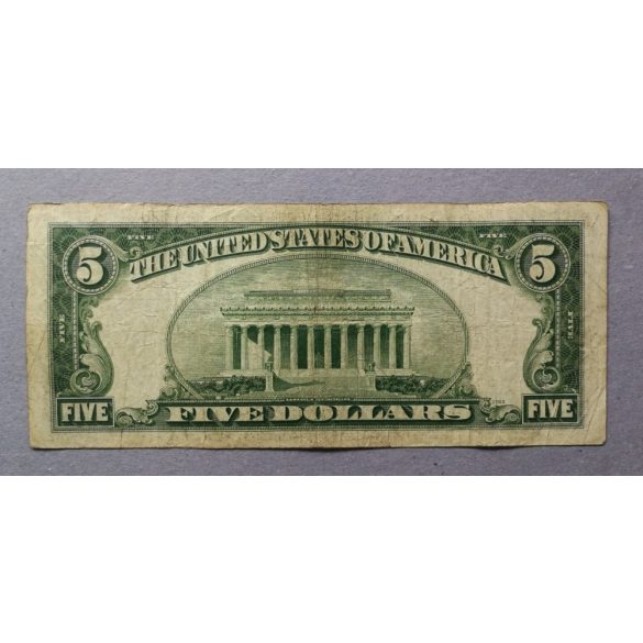 USA 5 Dollars 1934 F green seal